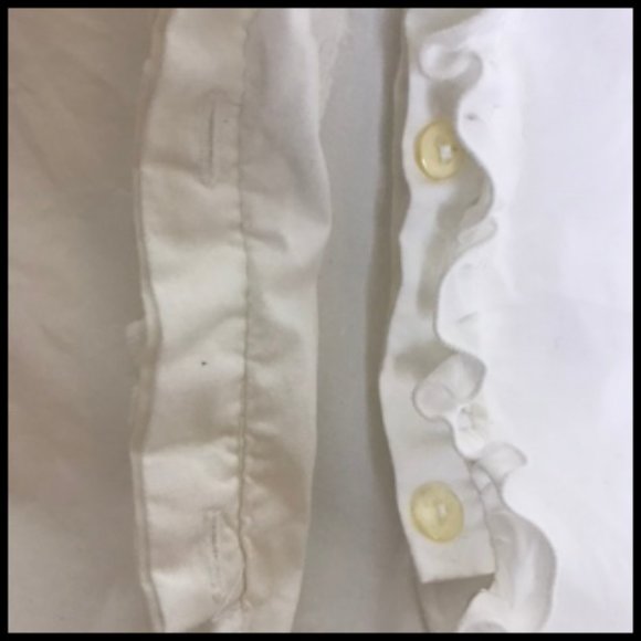 Cotton/Spandex Ruffle Front Folded Cuff Blouse Size M - Picture 3 of 8